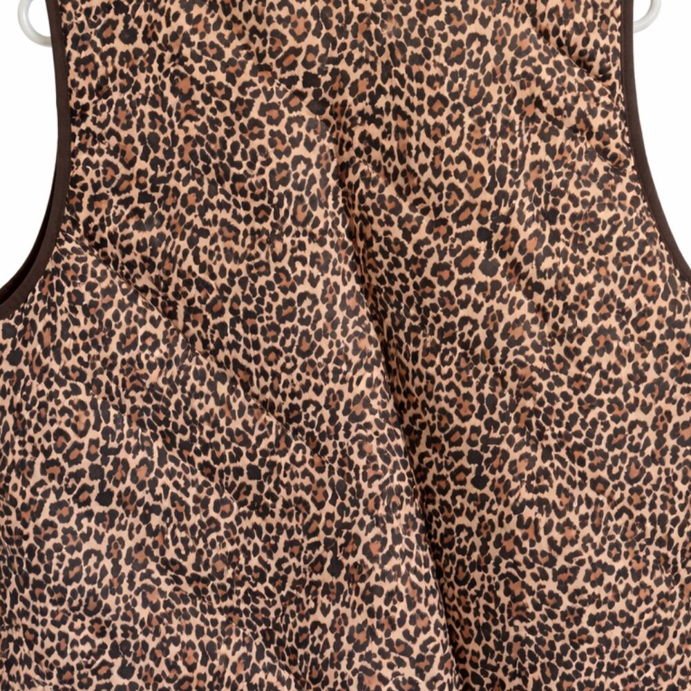 XL Women's J Crew Factory Quilted Excursion Vest Leopard Print - Picture 2 of 4